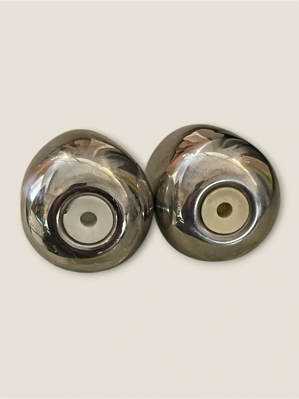 Water Droplet Salt and Pepper Shakers, Silver, Preowned 💧🧂